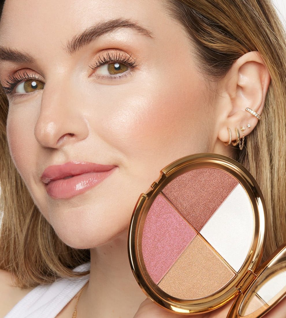 Sale Happening Now:70%OFF🔥eye & cheek palette - eyeshadow and highlighter makeup (with Detachable Brush)