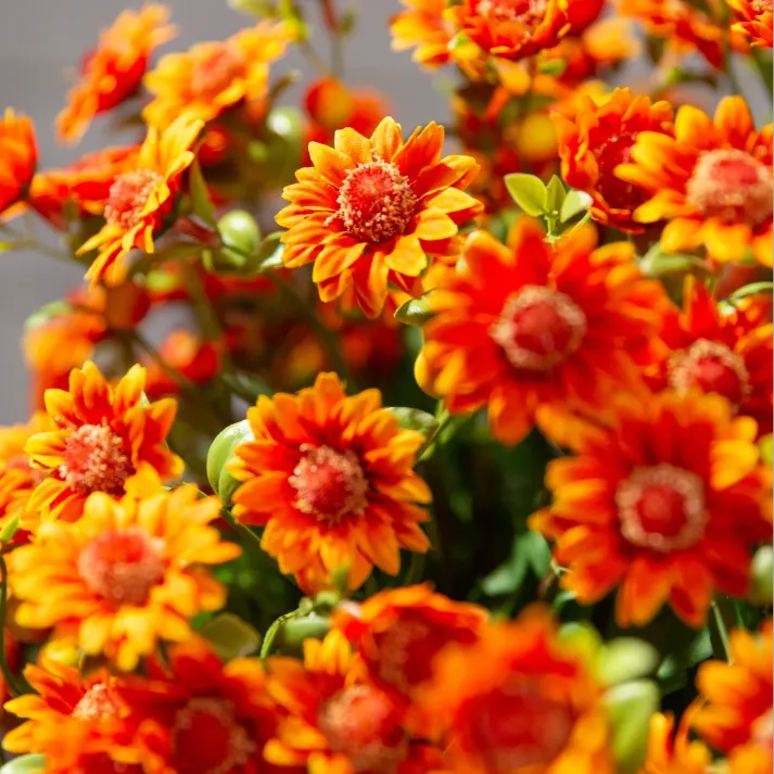 💥Last Day Each- Artificial Outdoor Sunset Mums Flowers - Waterproof, Windproof