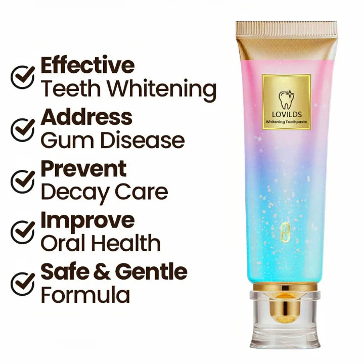 🦷 Say Goodbye to Stains & Bad Breath – Try LOVILDS™ Whitening Toothpaste!