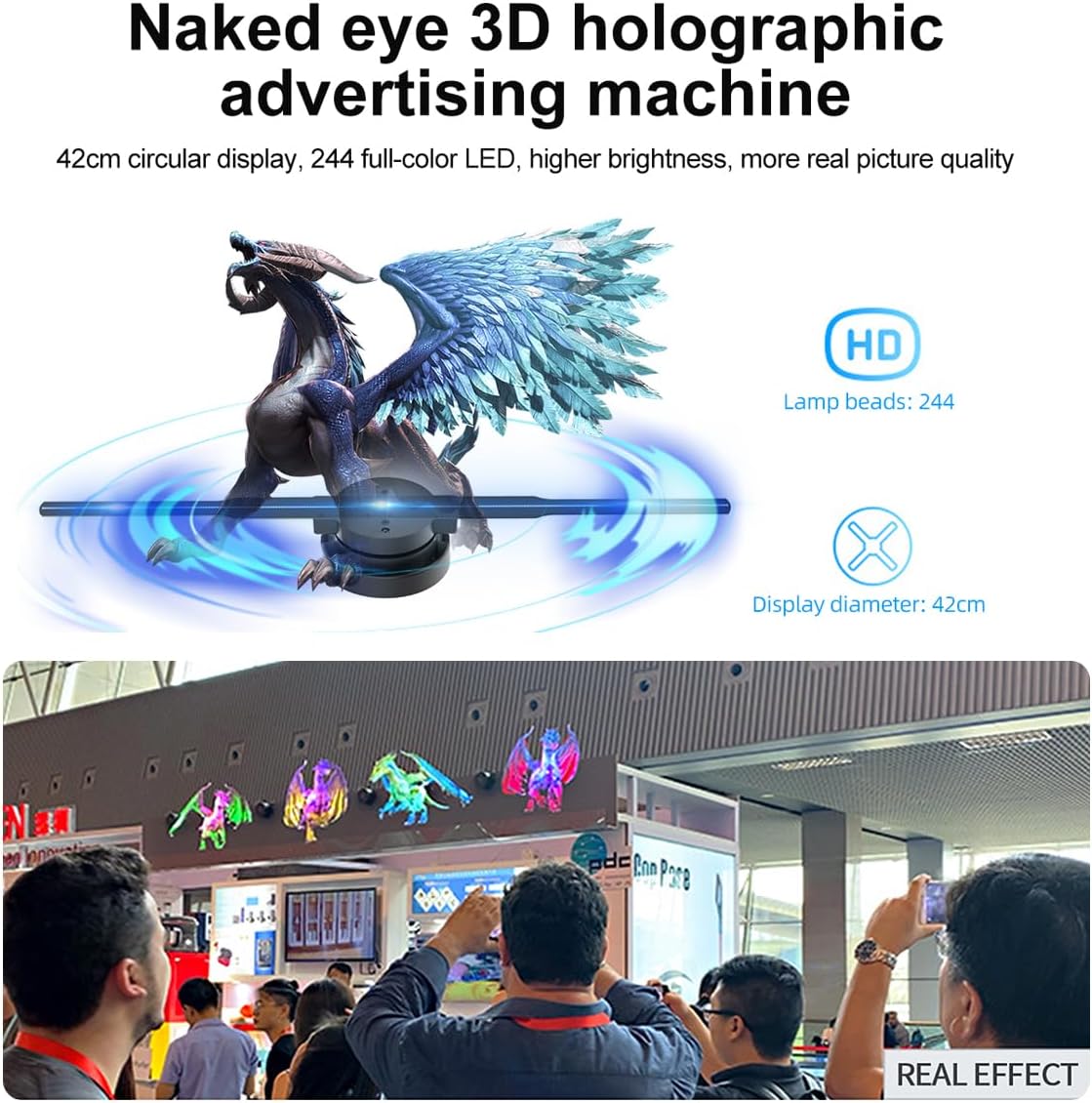 🔥 Sale 70% OFF🔥3D Hologram LED Fan Projector