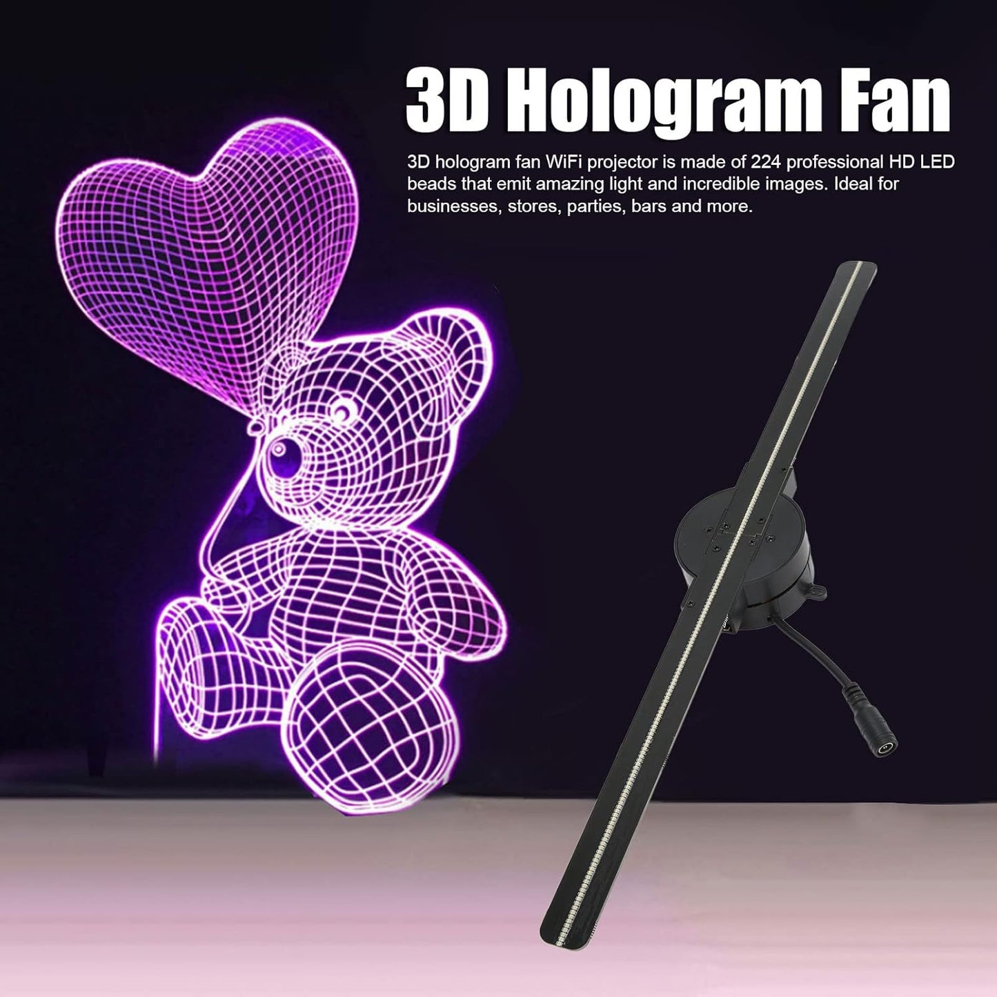 🔥 Sale 70% OFF🔥3D Hologram LED Fan Projector