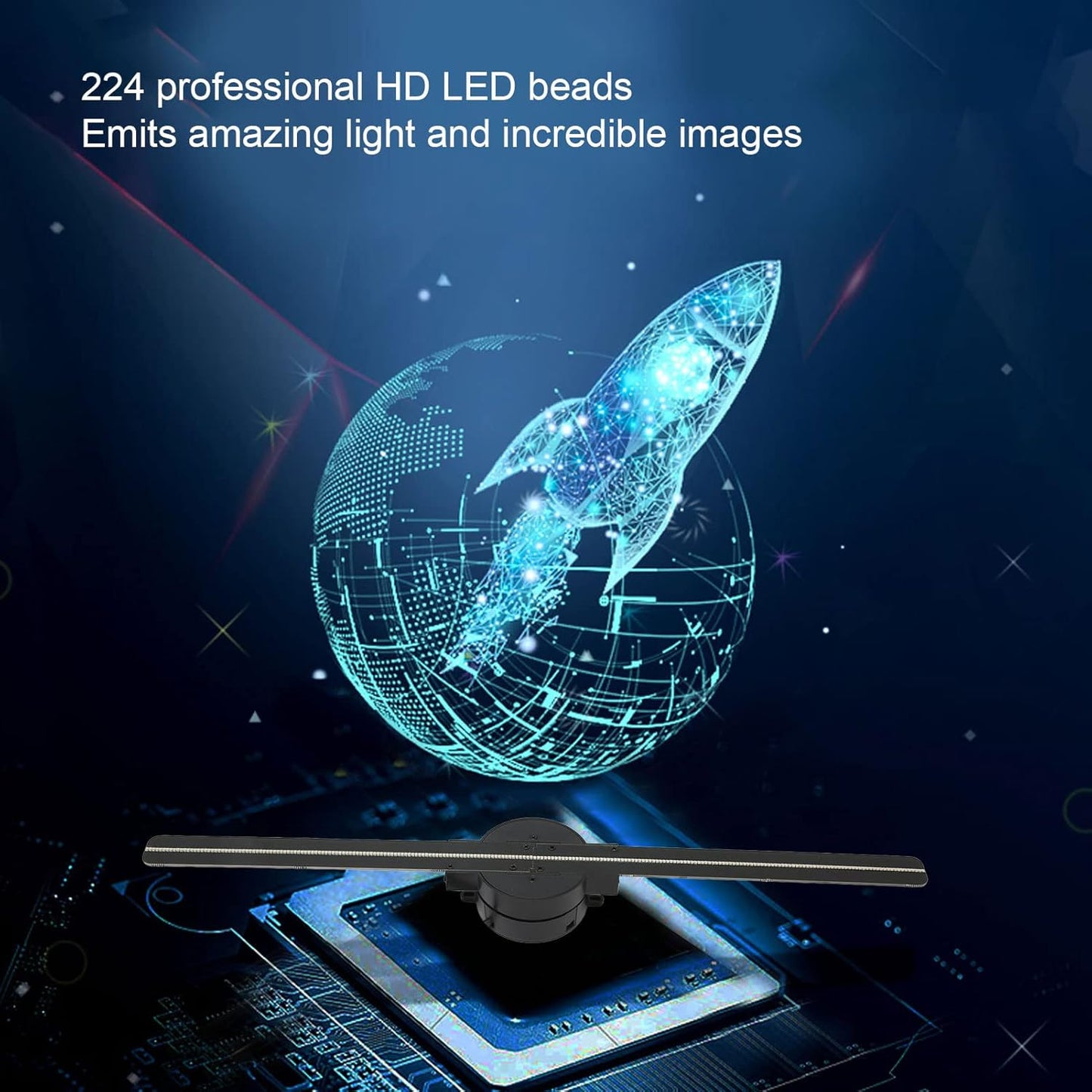 🔥 Sale 70% OFF🔥3D Hologram LED Fan Projector