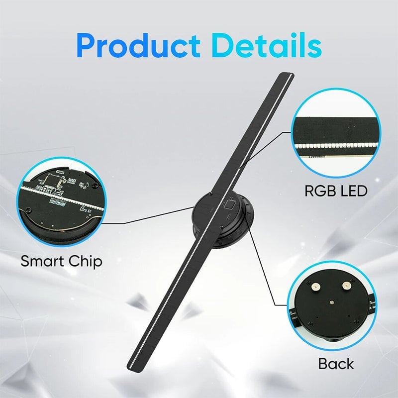🔥 Sale 70% OFF🔥3D Hologram LED Fan Projector