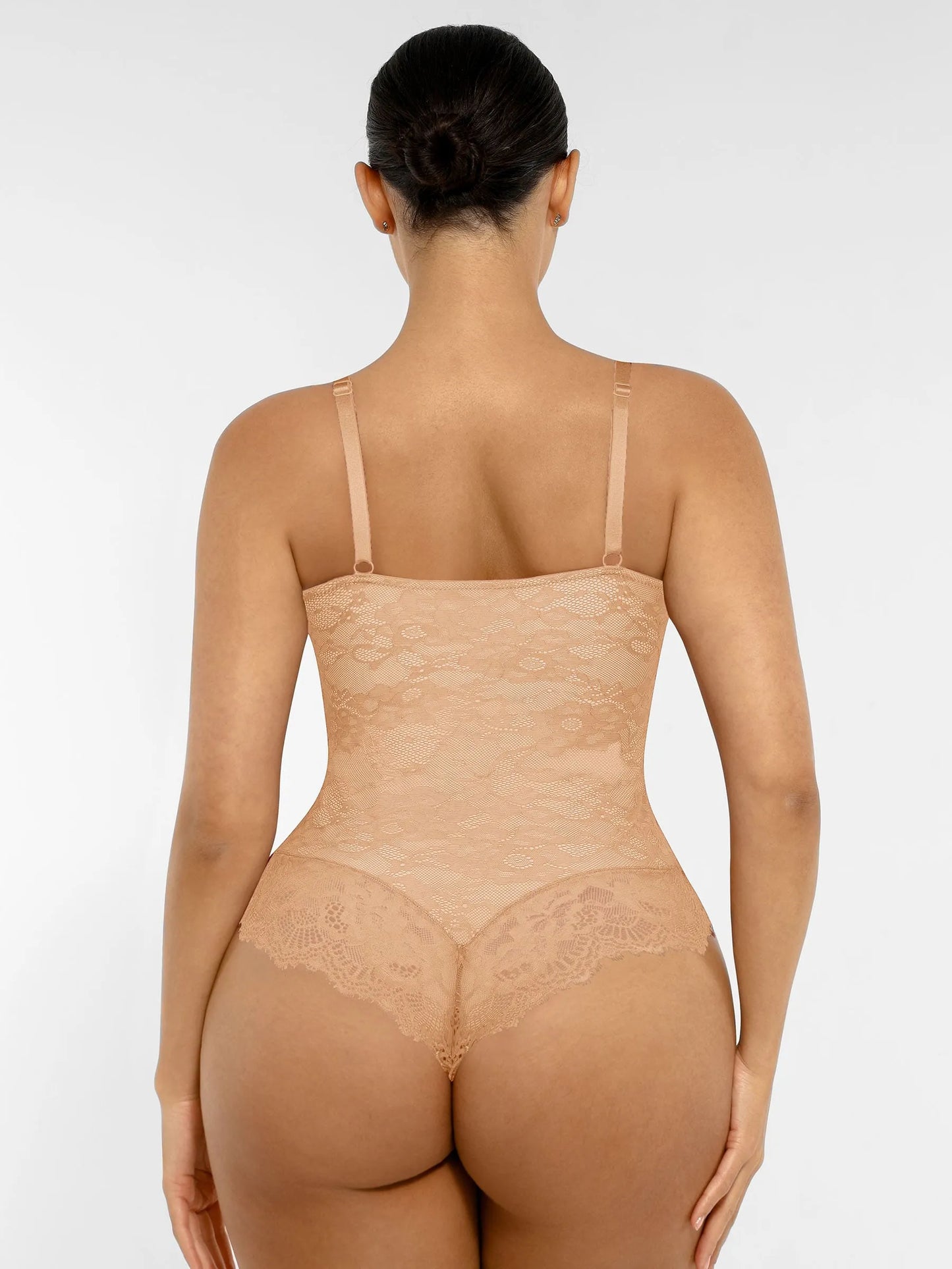 Feelingirl Lace V Neck Full Bodysuit