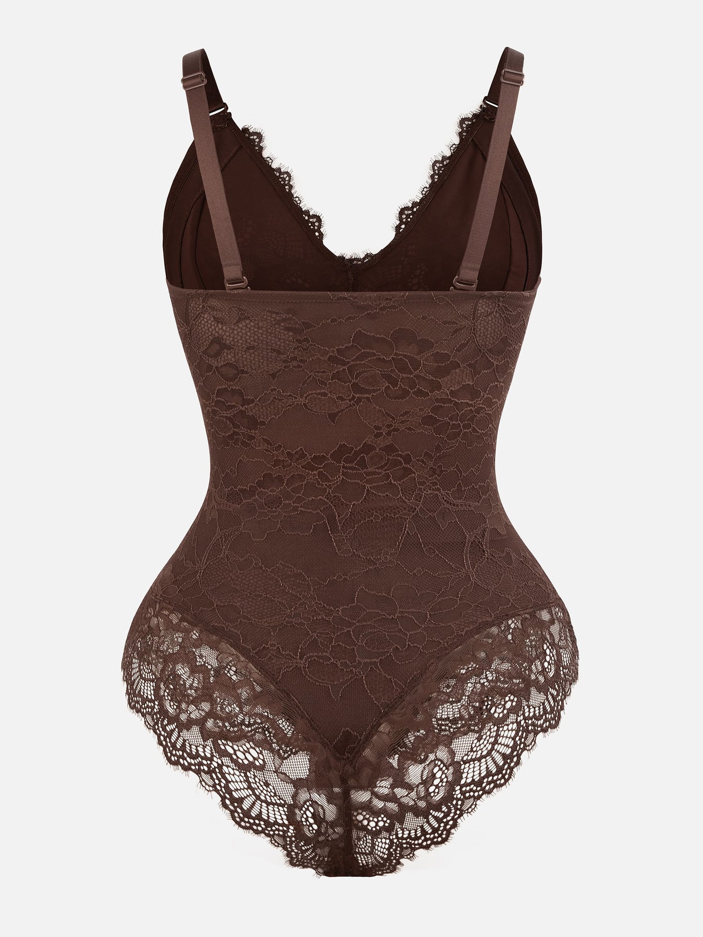 Feelingirl-V-Neck-Bodysuit-with-Lace-Fabric-BN5