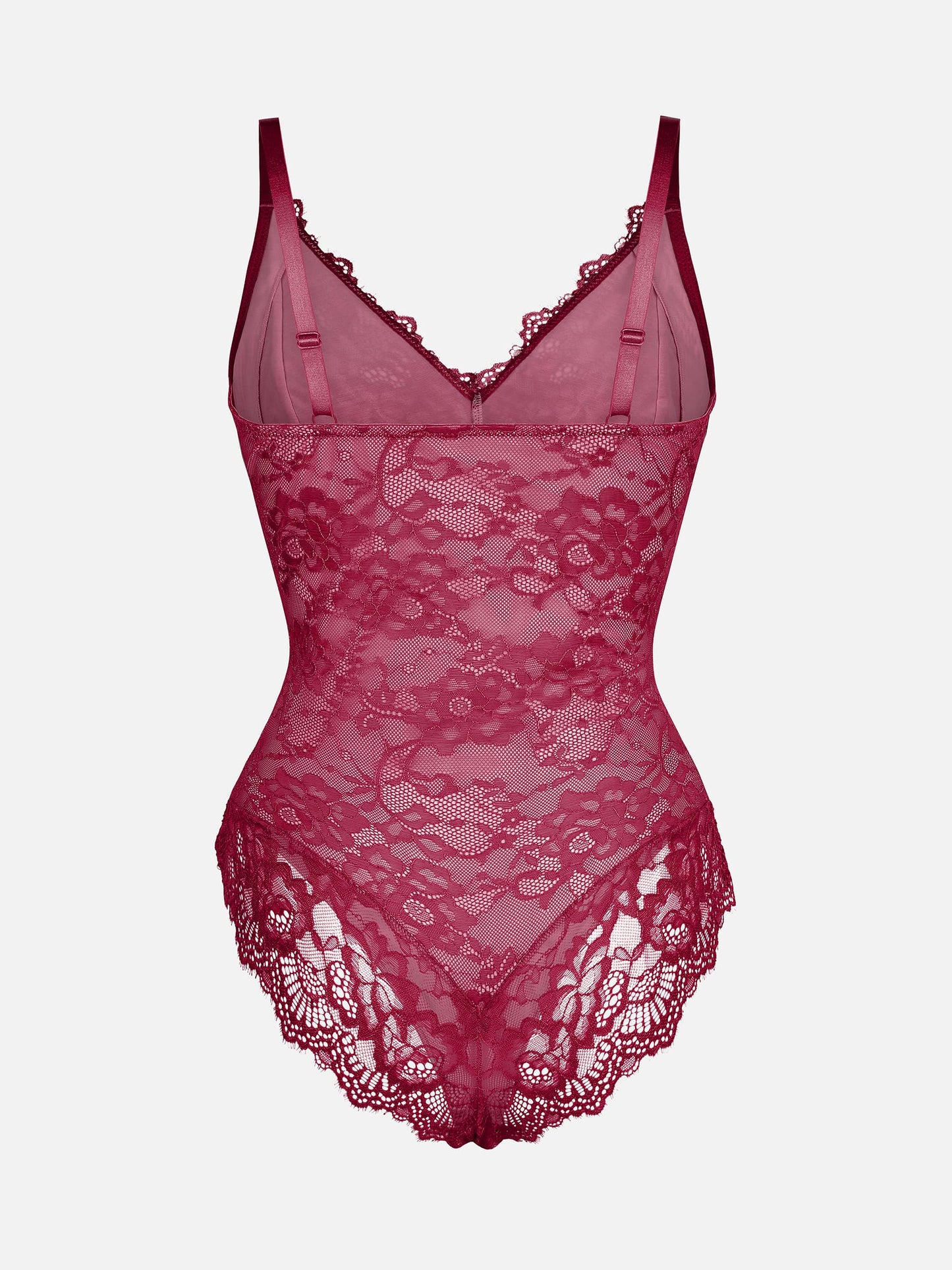 Feelingirl-V-Neck-Bodysuit-with-Lace-Fabric-RD3