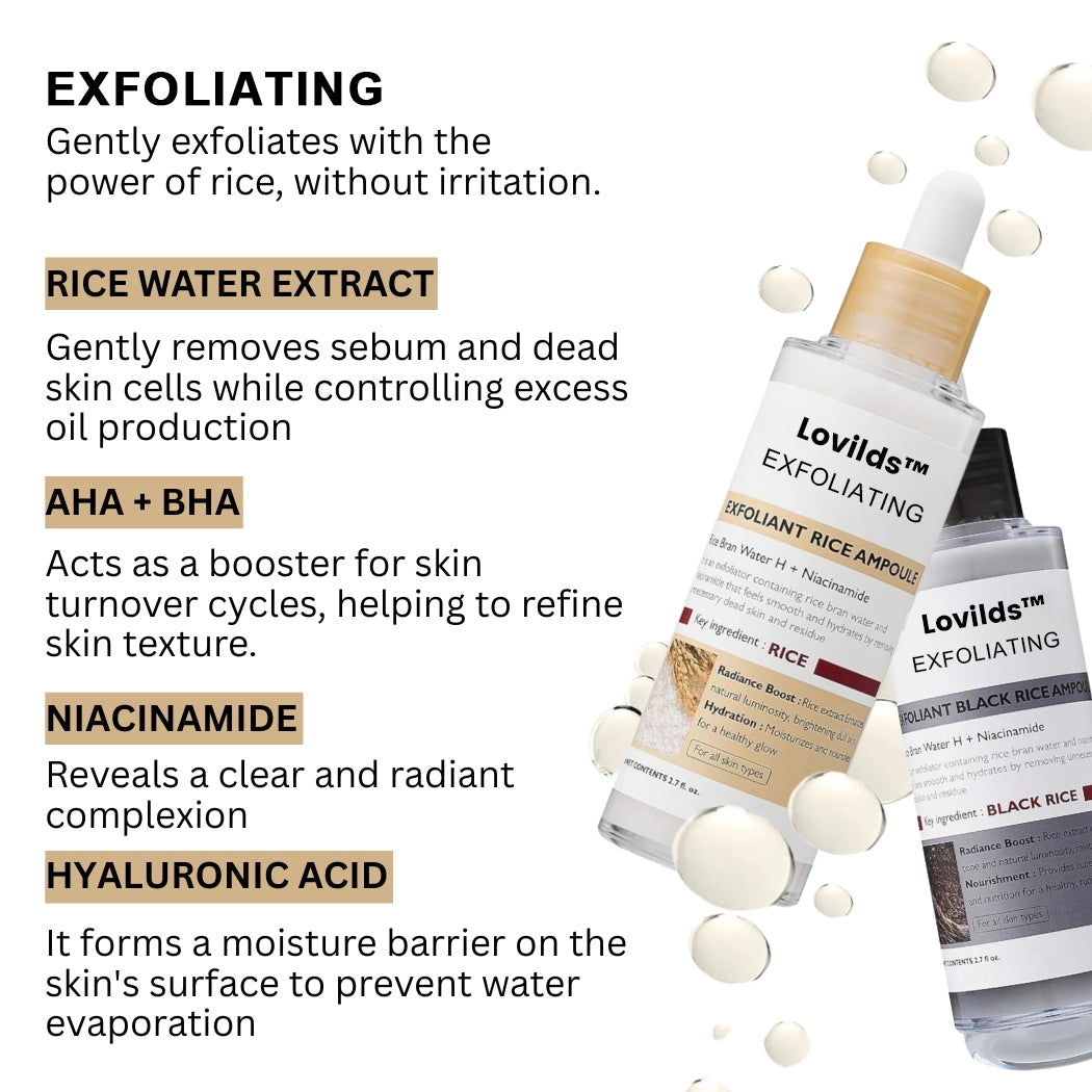 [Dr.Meloxin Official] Peel Shot Glow Rice Ampoule Duo - Serums for Brightening, Exfoliating, and Moisturizing - Suitable for All Skin Types