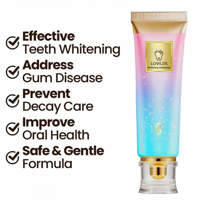 🦷 Say Goodbye to Stains & Bad Breath – Try LOVILDS™ Whitening Toothpaste!