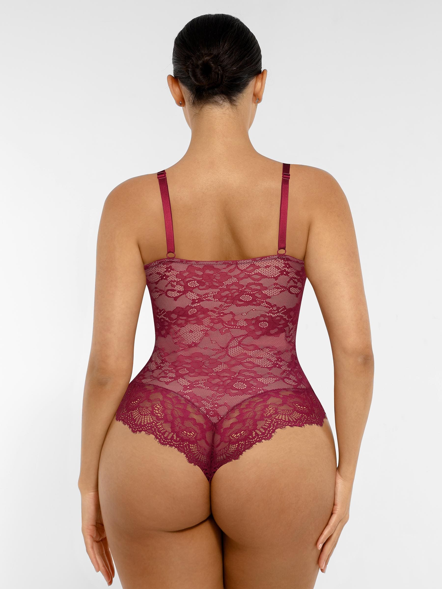 Feelingirl-V-Neck-Bodysuit-with-Lace-Fabric-RD3