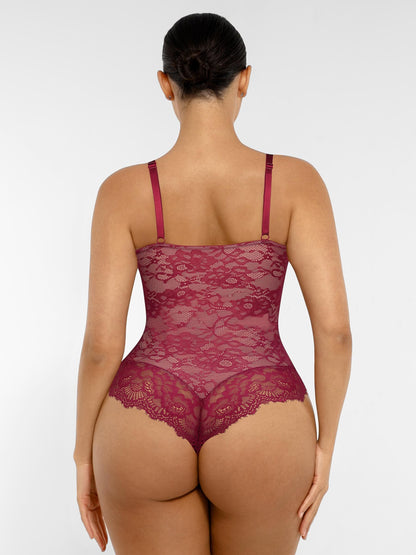 Feelingirl-V-Neck-Bodysuit-with-Lace-Fabric-RD3