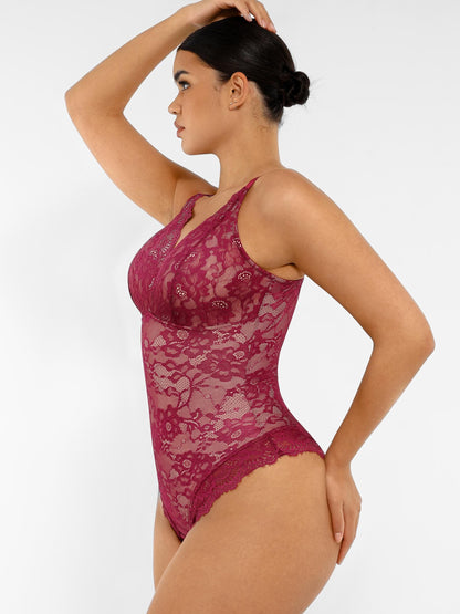 Feelingirl-V-Neck-Bodysuit-with-Lace-Fabric-RD3